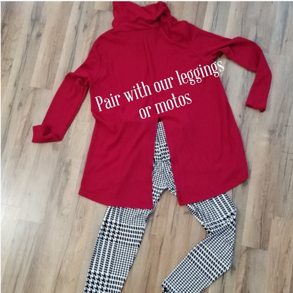 4/$24 SALE - WAFFLE KNIT LONG SLEEVE TUNIC - Picture 5 of 6